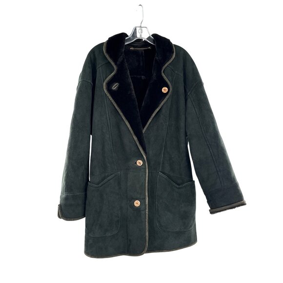 Zeiler Jackets & Blazers - Zeiler Womens 36 Shearling Coat With Black Button Closure & Pockets  US Size 2-4